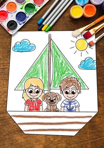 Na lodi - skládání