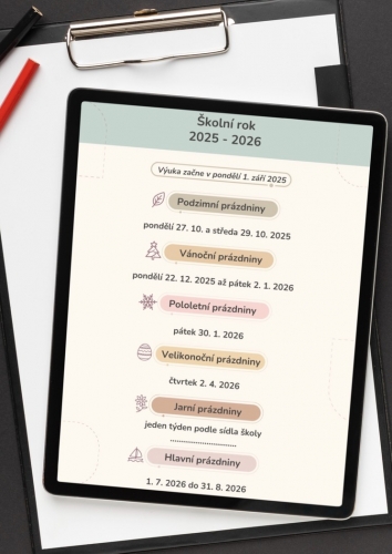 Organizace školního roku 2025/2026