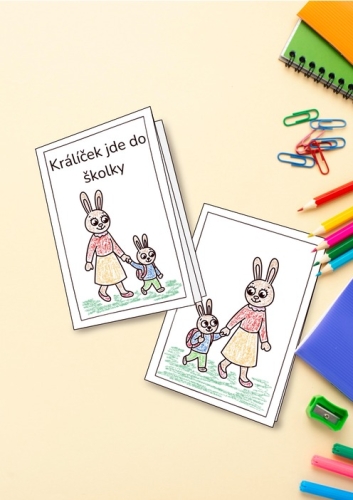 Králíček jde do školky - mini knížka